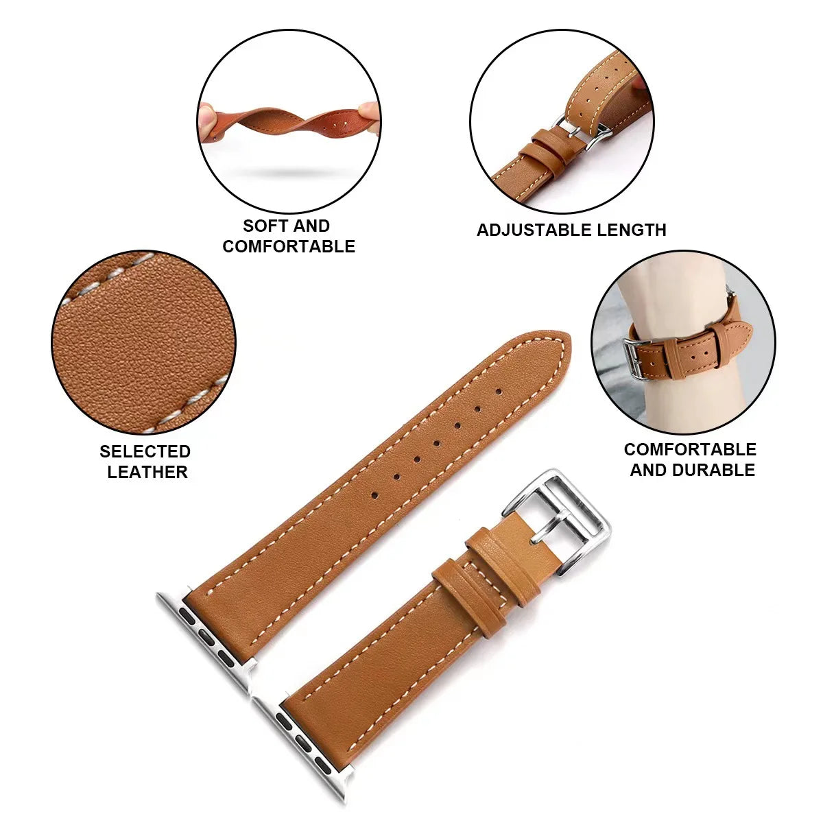 Leather Watch Straps for Apple Watch